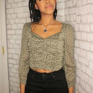 Bustier Queen Anne Crop Top